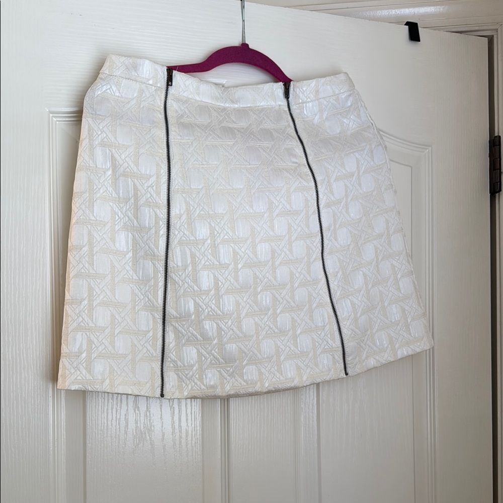 Target White A-Line Mini Skirt Asymmetrical Casual